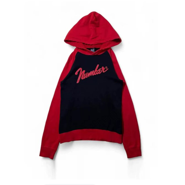 Men's Hoodies 2026 Number Nine The High Streets Cotton Vintage Hoodie Hip-hop Pure Black Cracked WY1538 - view 6