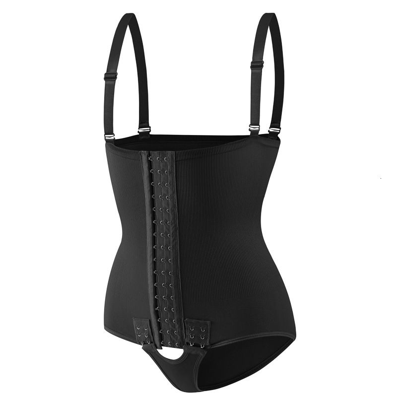 Detachable Strap Waist Trainer Bodysuit Post-Surgery Shapewear With Shoulder Straps Waist Cincher, Abdominal Compression Garment Body-Shaping Garment - view 9