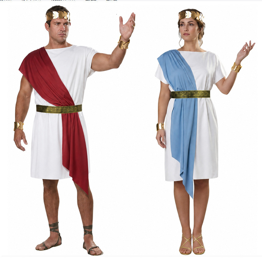Halloween costume Greek mythology unisex children's clothing white Roman carnival performance outfit toga robe long robe240824 - view 7