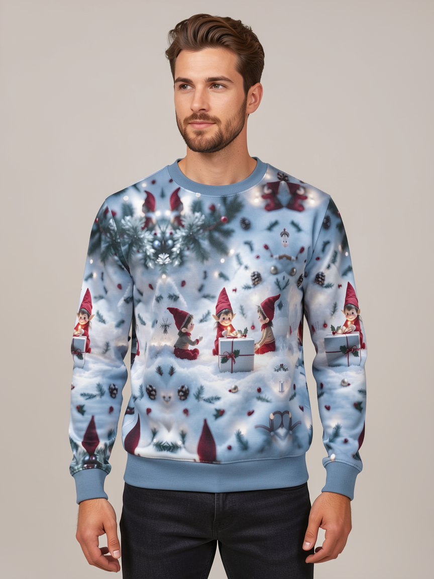 Unique Print Casual Male Autumn Wear Durable & Comfortable Hooded Sweatshirt for Every Occasion