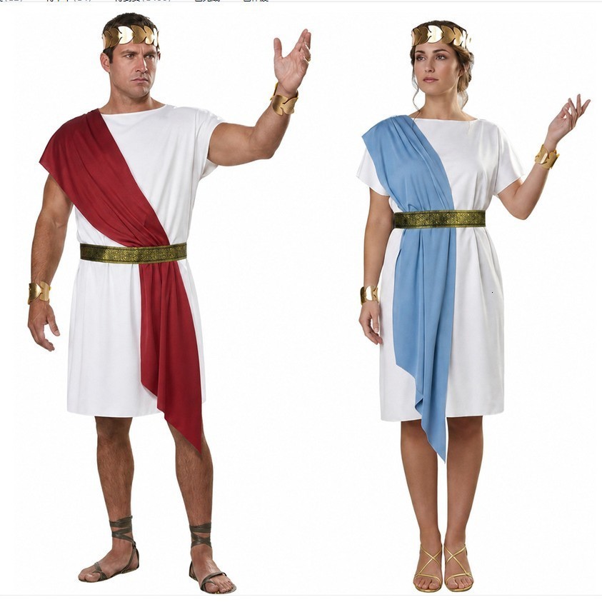 Halloween costume Greek mythology unisex children's clothing white Roman carnival performance outfit toga robe long robe240824 - view 5
