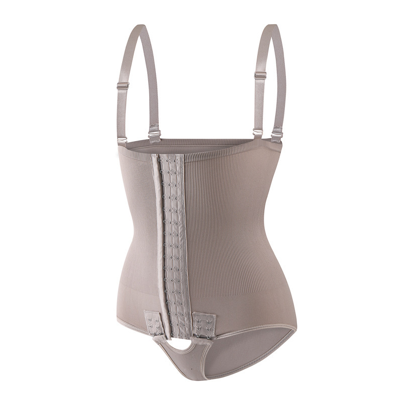 Detachable Strap Waist Trainer Bodysuit Post-Surgery Shapewear With Shoulder Straps Waist Cincher, Abdominal Compression Garment Body-Shaping Garment - view 7