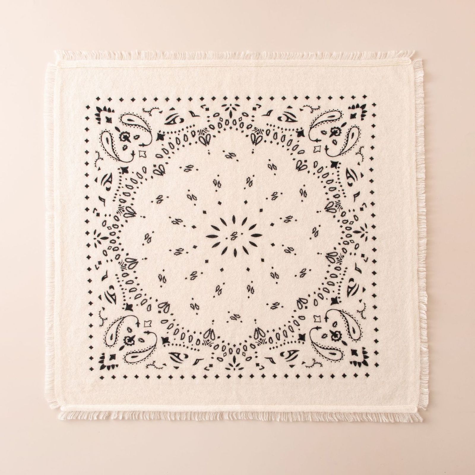 Womens Fringe Trim Bandana Paisley Print Square Scarf Stylish Date Night 2026 Female Vacation Fashion Accessory 260415 - view 7
