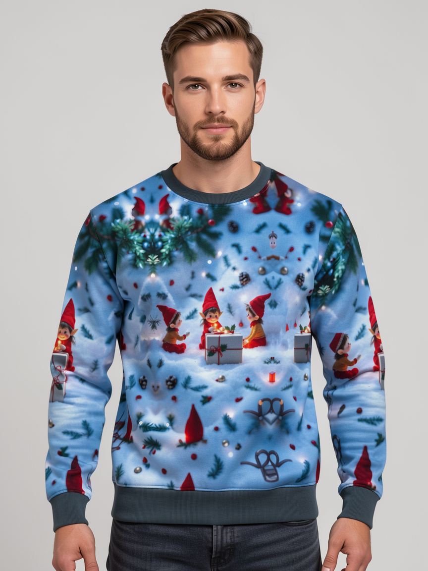 Unique Print Casual Male Autumn Wear Durable & Comfortable Hooded Sweatshirt for Every Occasion - view 7
