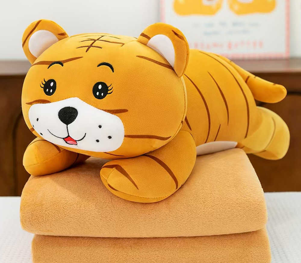 Dog-shaped throw blanket for babies - soft plush toy for children's nap time, dog-shaped pillow for lying down S261013 - view 3
