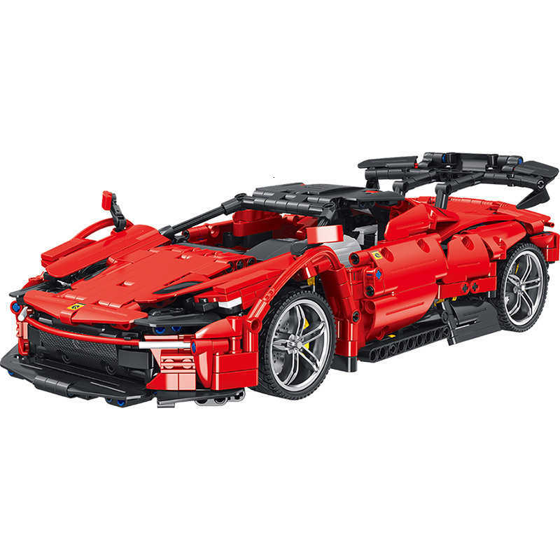 Static display of Penrose 673001V12 sports car 1:14 Senna racing car model building block toy J261013