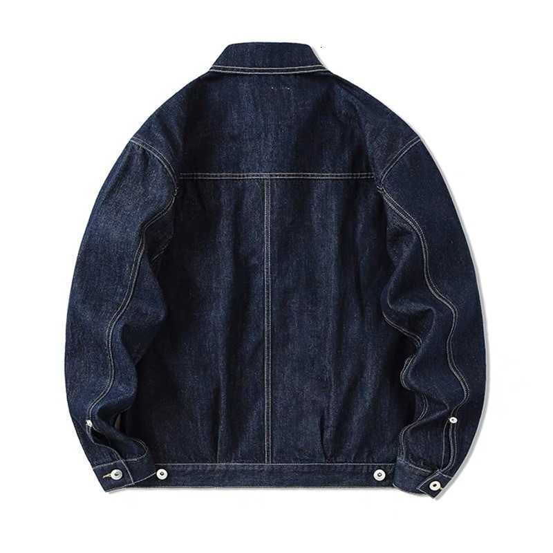 Men's Black Denim Jacket, 2025 Trendy Hong Kong Style Workwear Coat, American Vintage Outwear for Spring, Autumn & Winter L260807 - view 4