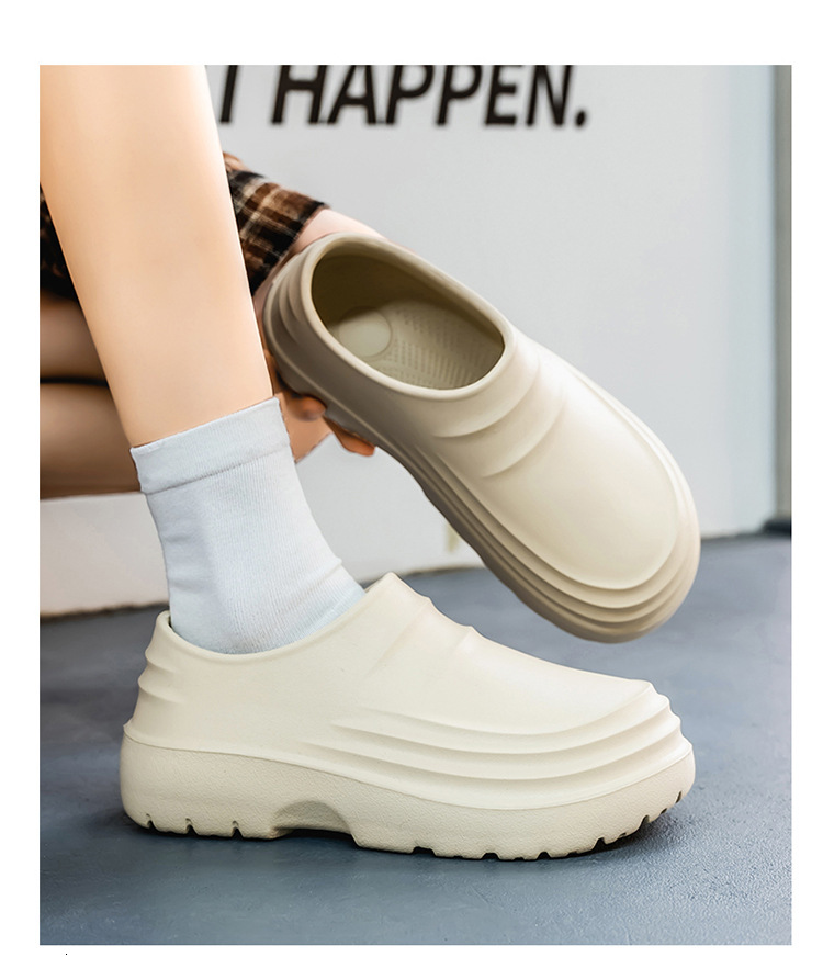 Chef Shoes Waterproof Non Slip Soft Lightweight Thick Sole Work Shoes Nurse Closed Toe Kitchen Clogs Unisex Work Sneakers - view 8