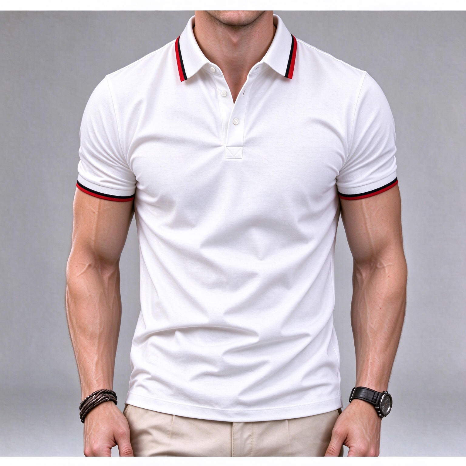 summer men fashion and casual short sleeve printed polo shirt - view 4