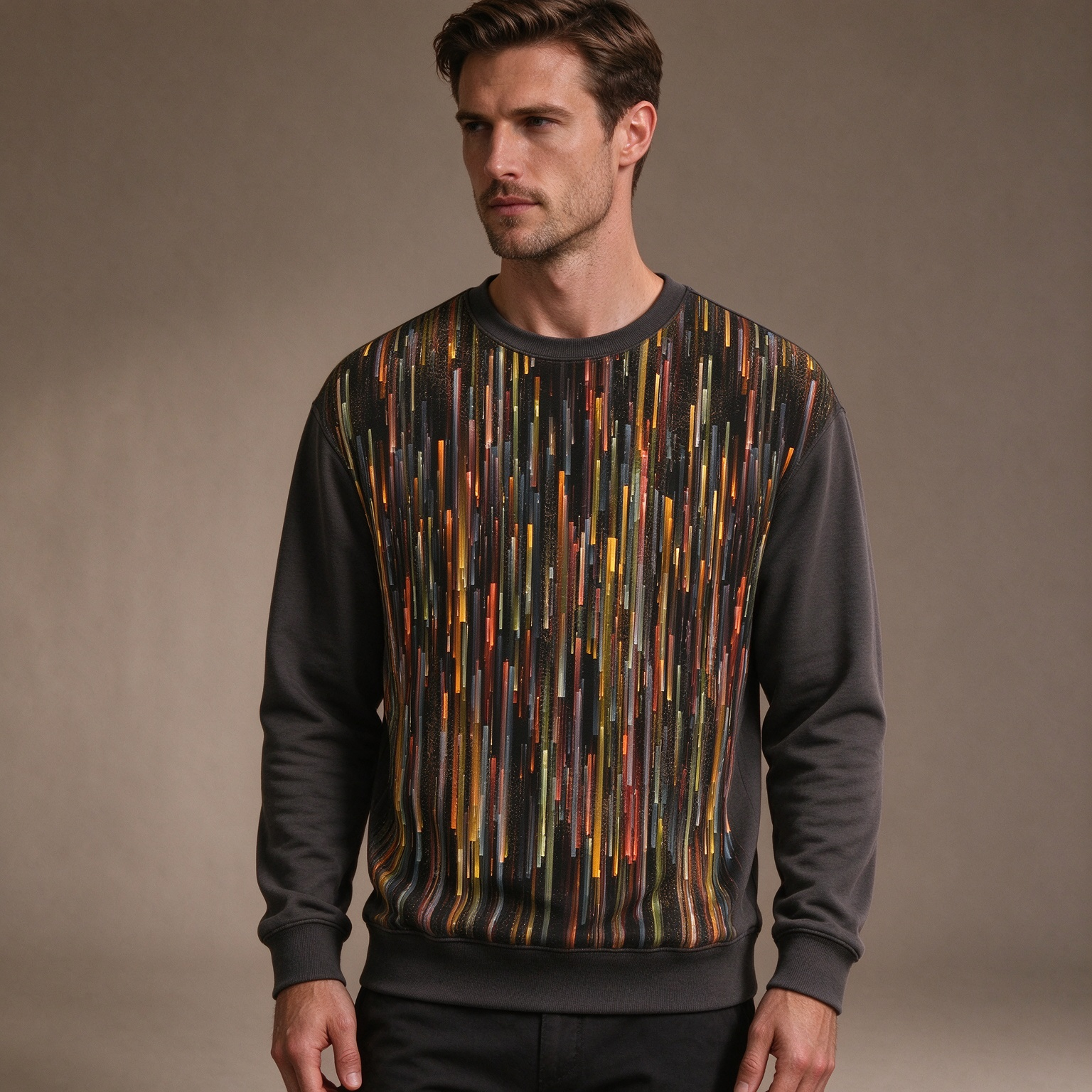 Men's Long-Sleeve Hoodies, Unique-Print Crewneck Tops - view 4
