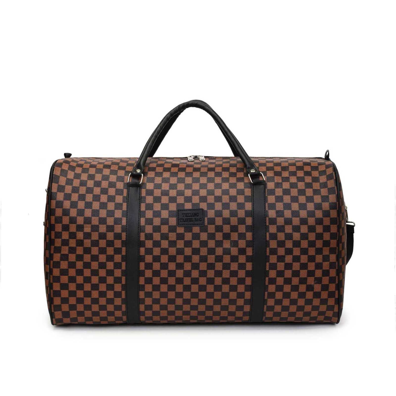 Reversible old-style short-distance travel bag, fashionable leather handbag for storage, travel bag with large capacity and separate compartments H261 - view 8