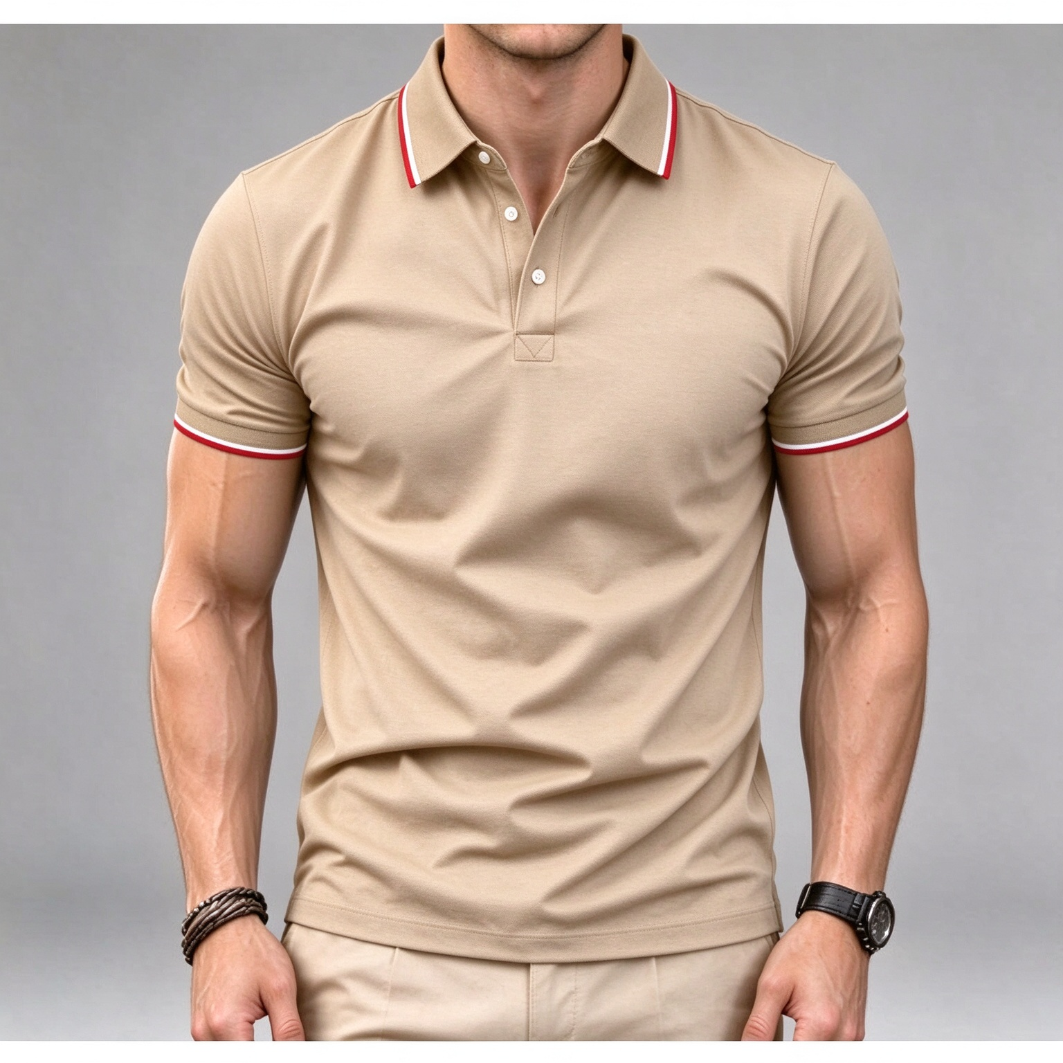 summer men fashion and casual short sleeve printed polo shirt - view 8