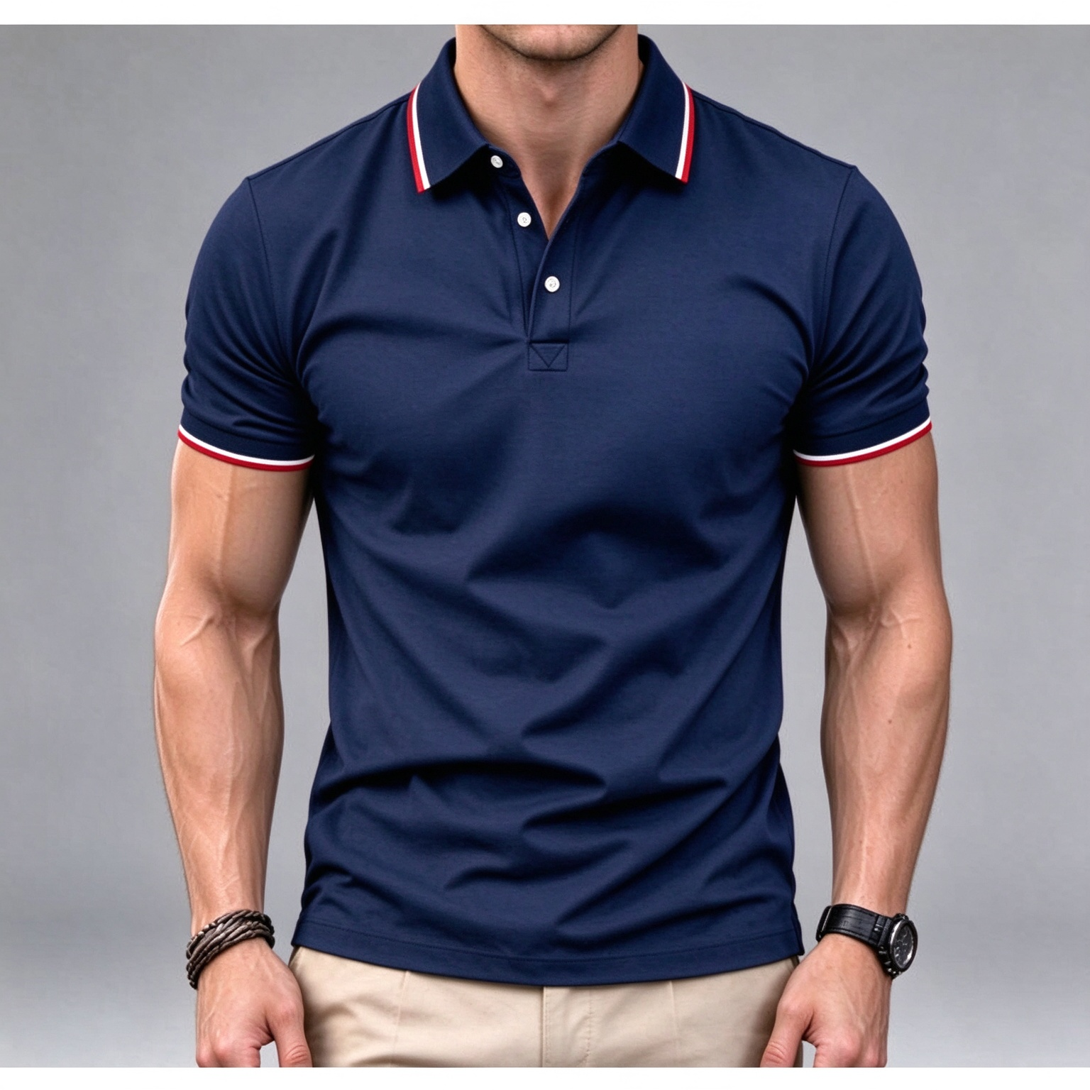 summer men fashion and casual short sleeve printed polo shirt - view 3