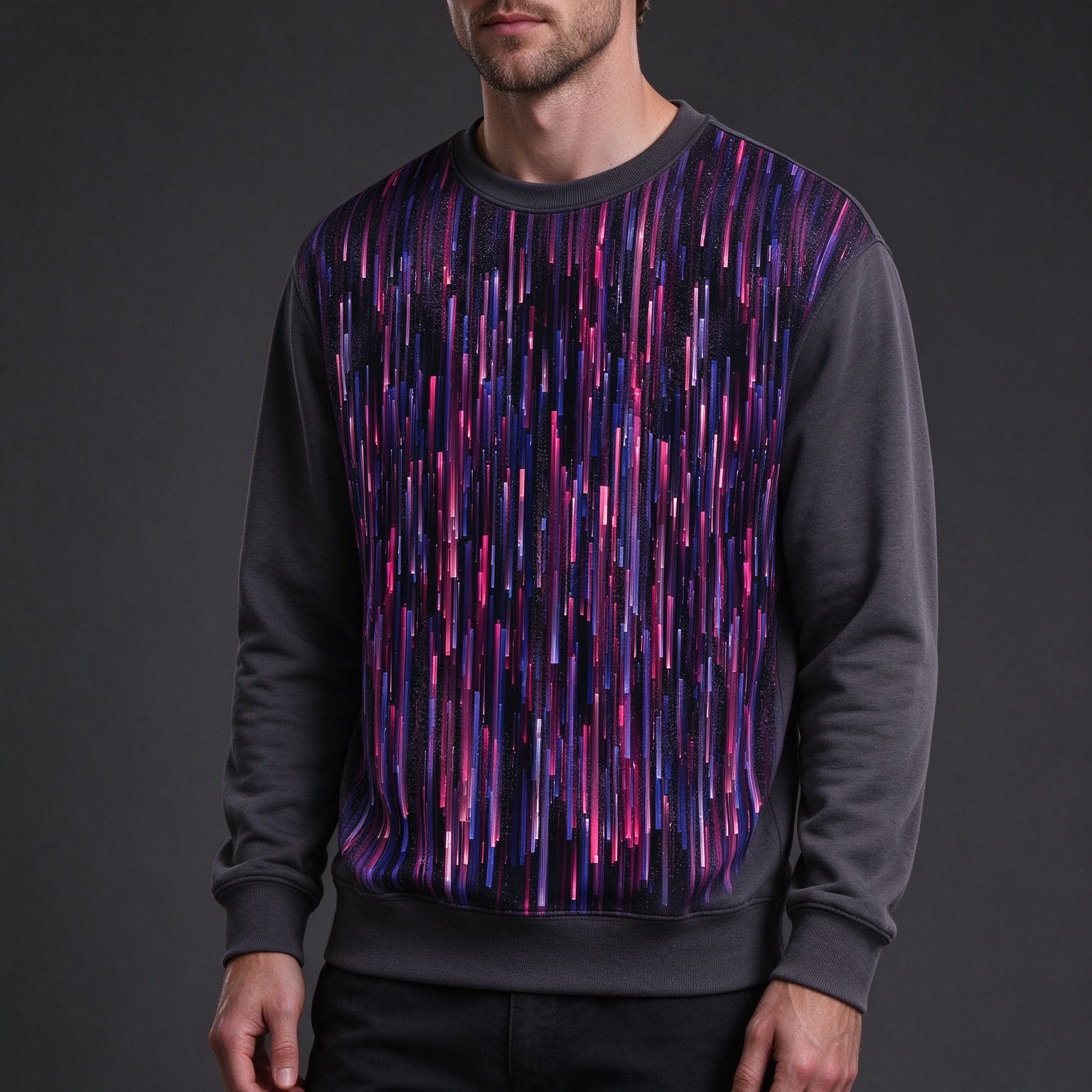 Men's Long-Sleeve Hoodies, Unique-Print Crewneck Tops - view 7