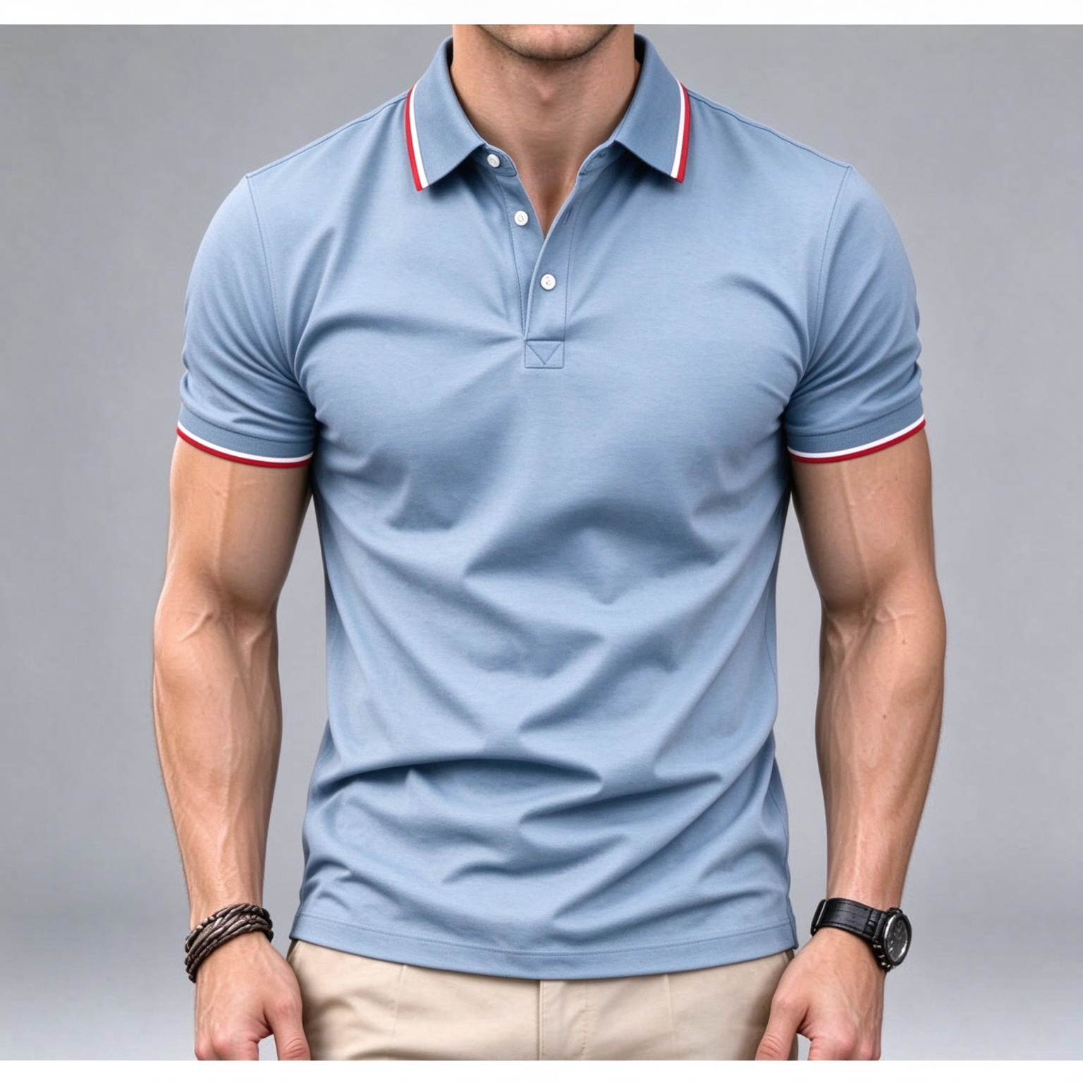 summer men fashion and casual short sleeve printed polo shirt - view 7