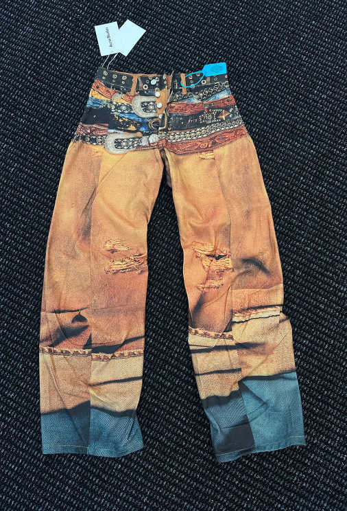 AC popular and powerful digital laser printing water-wash distressed denim Q261014 - view 4