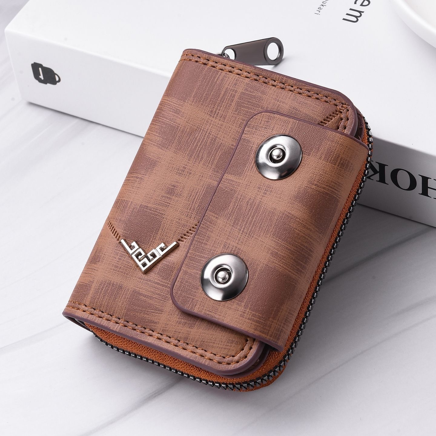 Original Car Key Holder Leather Universal Waist Belt Car Key Case Men Magnetic Buckle Keychain Wallet Key Pouch er 240828 - view 9