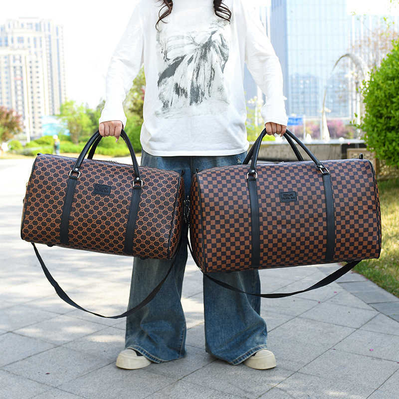 Reversible old-style short-distance travel bag, fashionable leather handbag for storage, travel bag with large capacity and separate compartments H261 - view 4