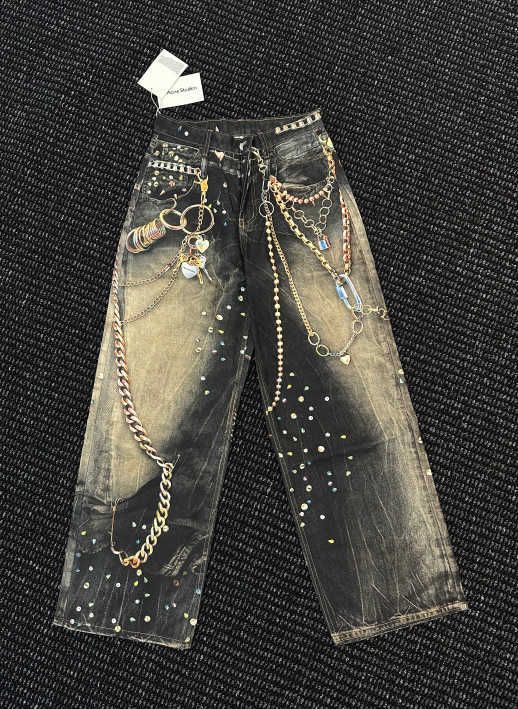 AC popular and powerful digital laser printing water-wash distressed denim Q261014 - view 7
