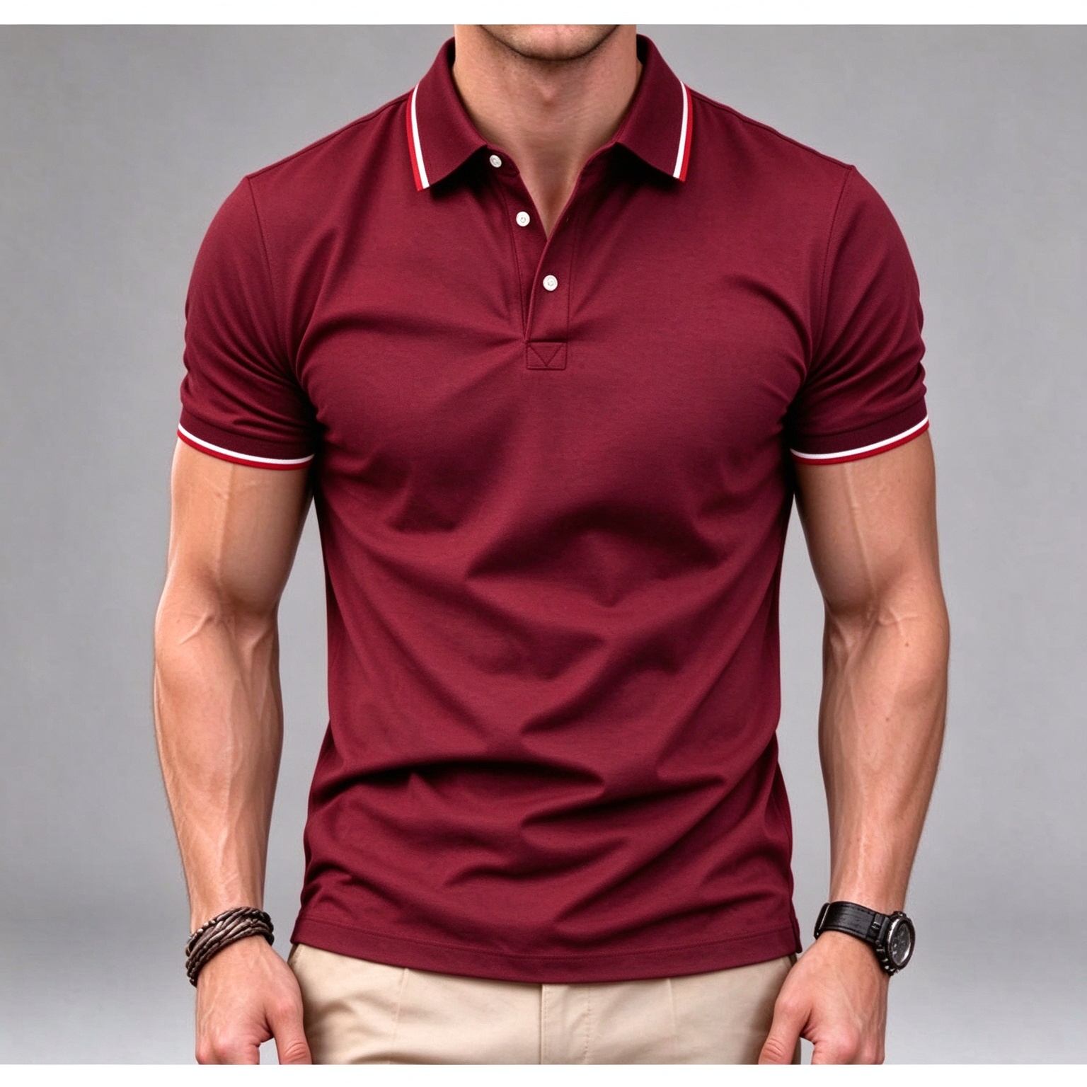 summer men fashion and casual short sleeve printed polo shirt - view 6