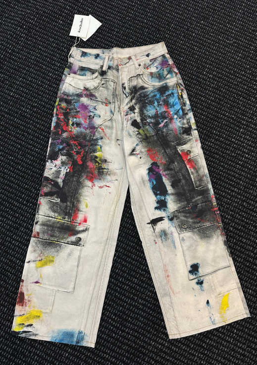 AC popular and powerful digital laser printing water-wash distressed denim Q261014 - view 6