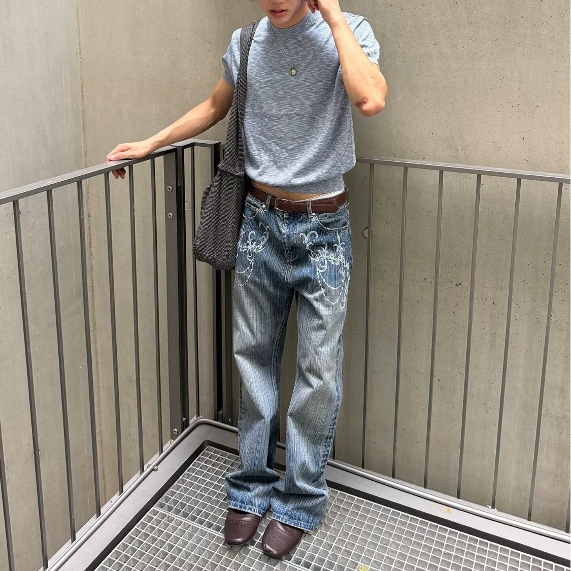 American-style washed boyfriend wide-leg jeans 2026 autumn collection loose-fitting slimming casual floor-length pants 260626 - view 4