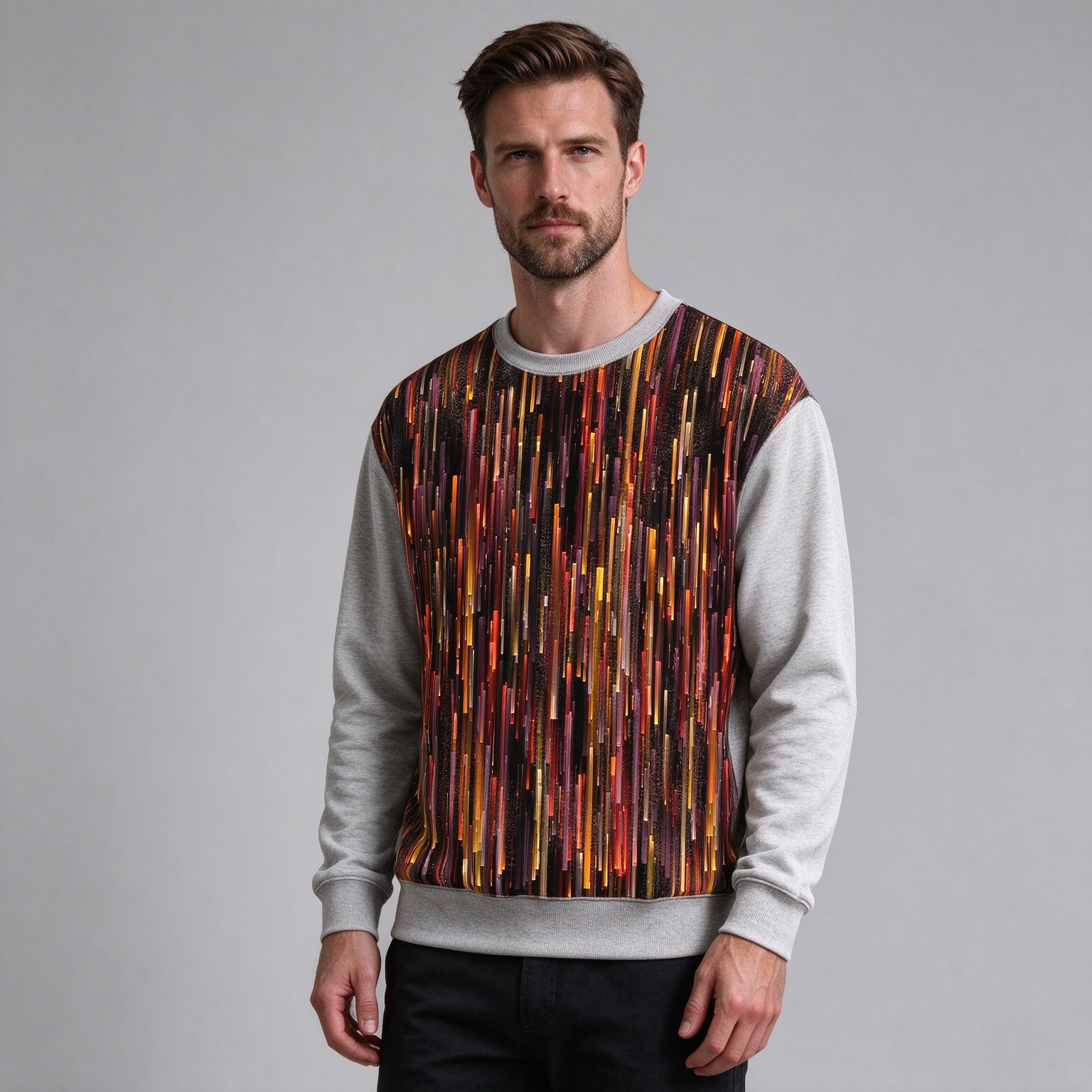 Men's Long-Sleeve Hoodies, Unique-Print Crewneck Tops - view 8