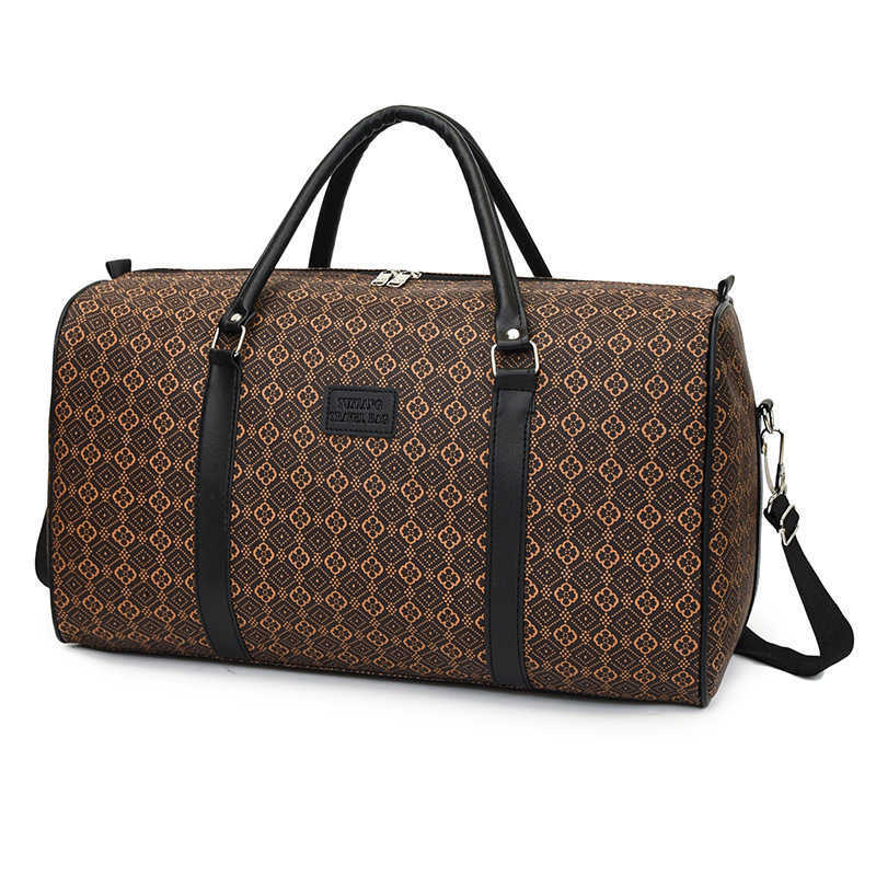 Reversible old-style short-distance travel bag, fashionable leather handbag for storage, travel bag with large capacity and separate compartments H261 - view 9