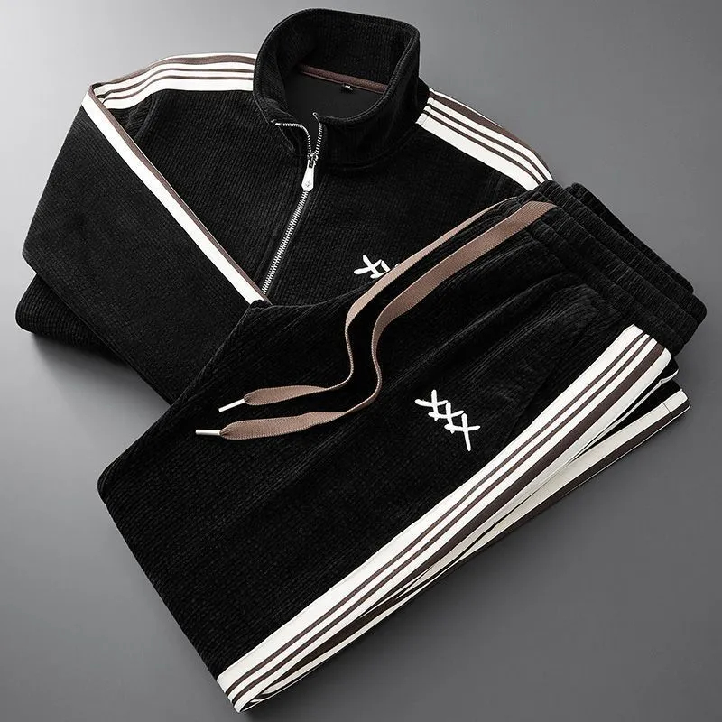 Men's Tracksuits Men Tracksuit Sportswear Set Jacket Trendy Ins Embroidered Fashion Trousers Two-Piece Suit Size M-4XL - view 9