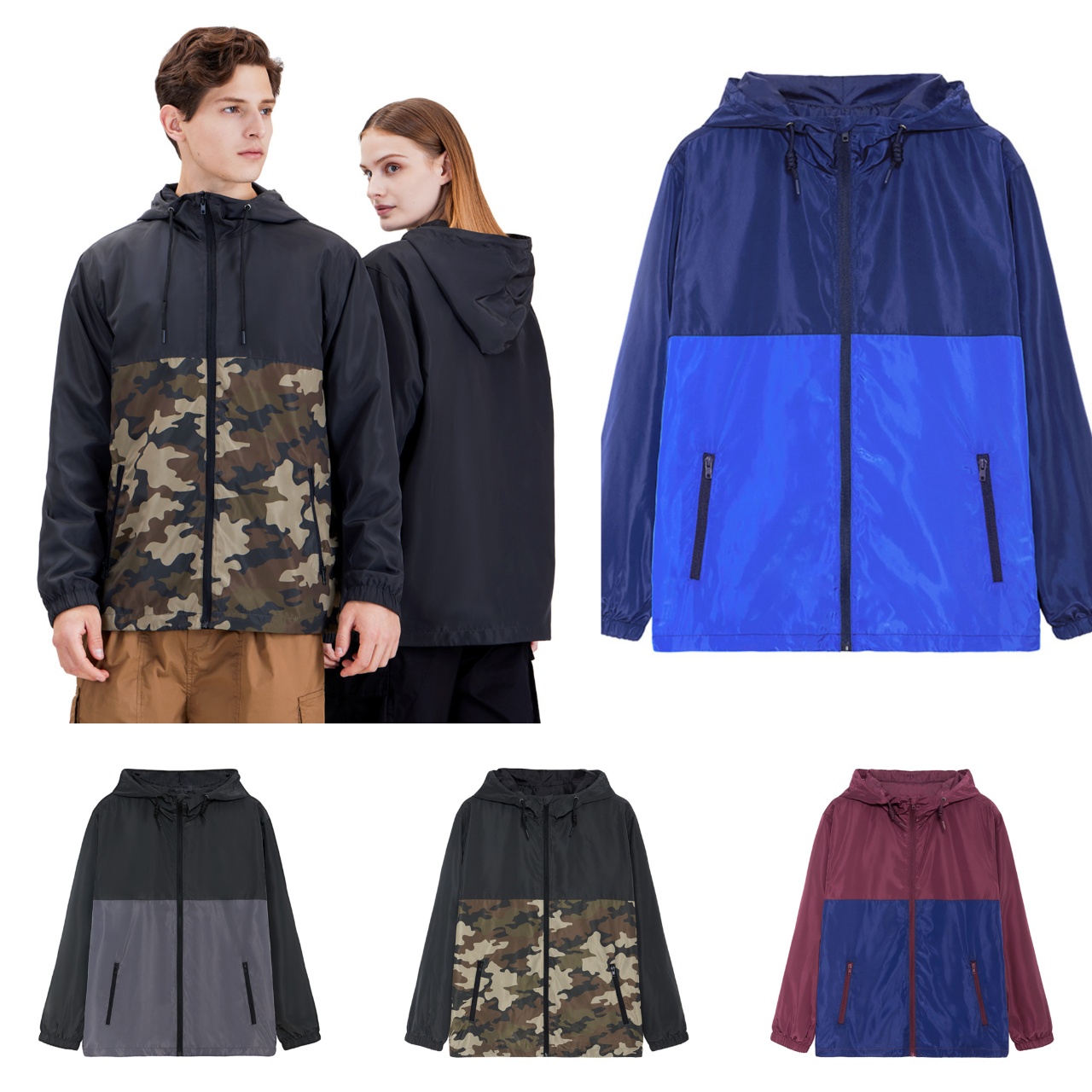 Camouflage Jackets Man Casual Sports windproof Breathable Jackets New Lightweight Hooded Coat Fashion Outdoor Trvel Climbing Outwear
