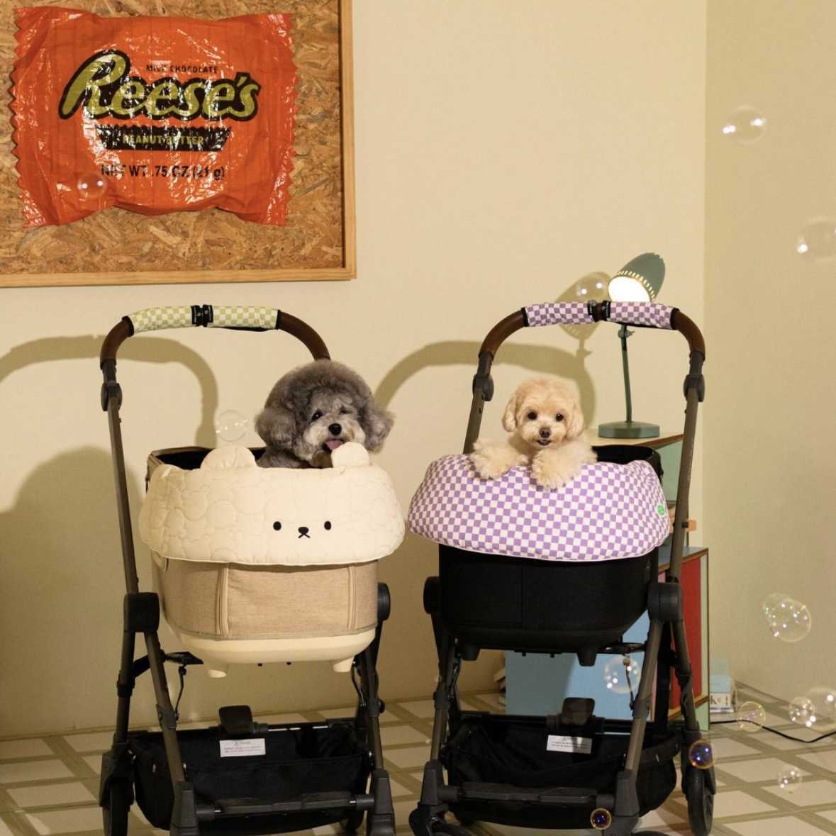 Soft Pet Dog Stroller Super Cover Cozy Front Cover Keep Out Dirt-For Pet Stroller Soft Cotton Stroller Accessories With Bunny On N260808 - view 6