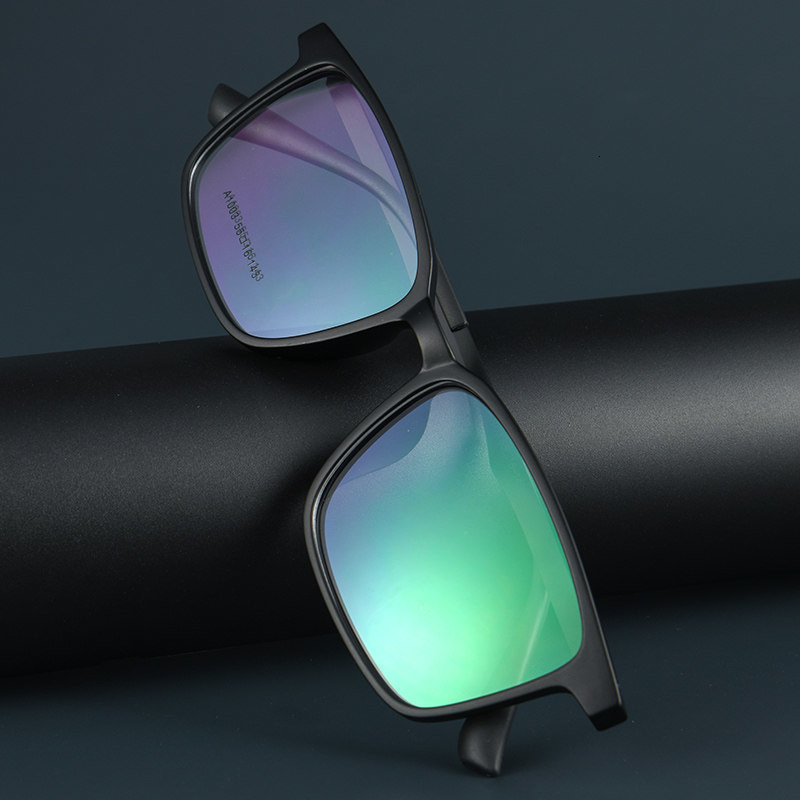Men's prescription eyeglasses available online featuring ultra-lightweight full-frame designs suitable for larger faces with trendy black frames2 - view 4