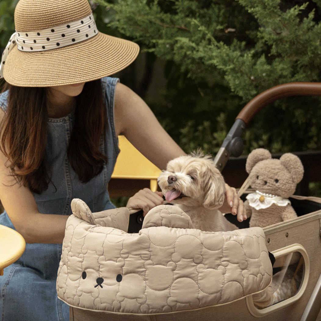 Soft Pet Dog Stroller Super Cover Cozy Front Cover Keep Out Dirt-For Pet Stroller Soft Cotton Stroller Accessories With Bunny On N260808 - view 4