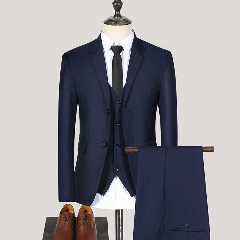 Formal Men's 3-Piece Suit White Waffle-Texture Jacket Vest Black Pants Custom Set for Wedding Groom Cocktail Party TuxedoT260903 - view 4