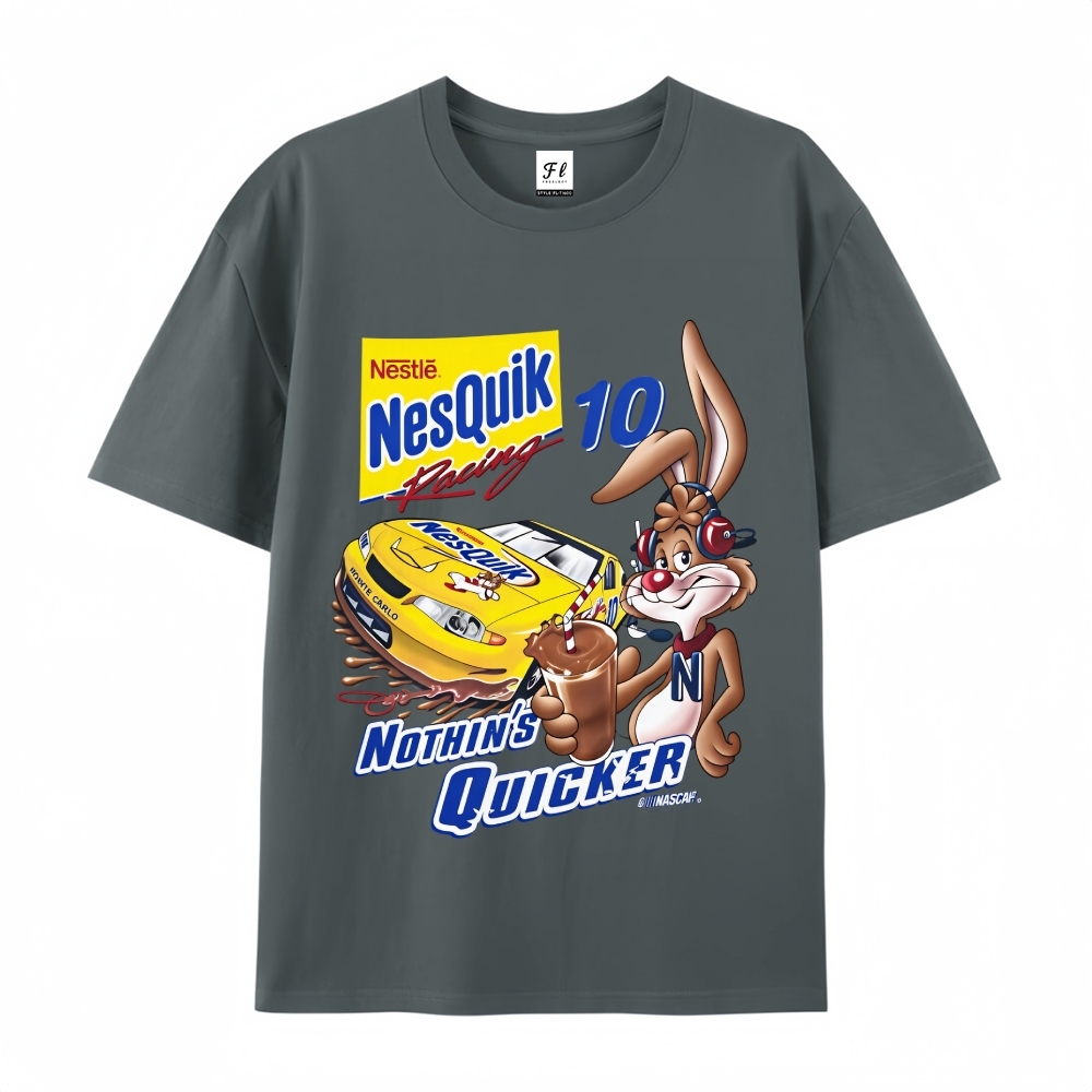 Vintage NesQuik Racing T Shirt NASCAR Chase Retro Cotton Tee Mens Womens Summer Streetwear Unisex Oversized Graphic Top Y2K Grunge Tee - view 8