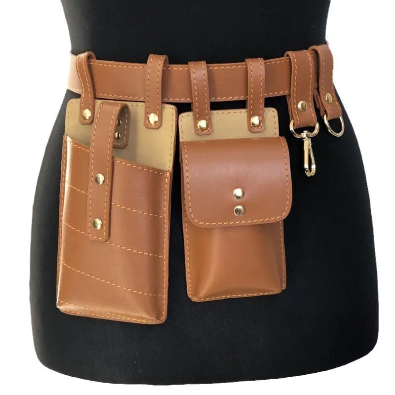 er Bag Ladies Small PU Leather Belt Bag Women Fashion Shoulder Bag Messenger Bag Women Mobile Phone Bag Chest Bag 240913 - view 6