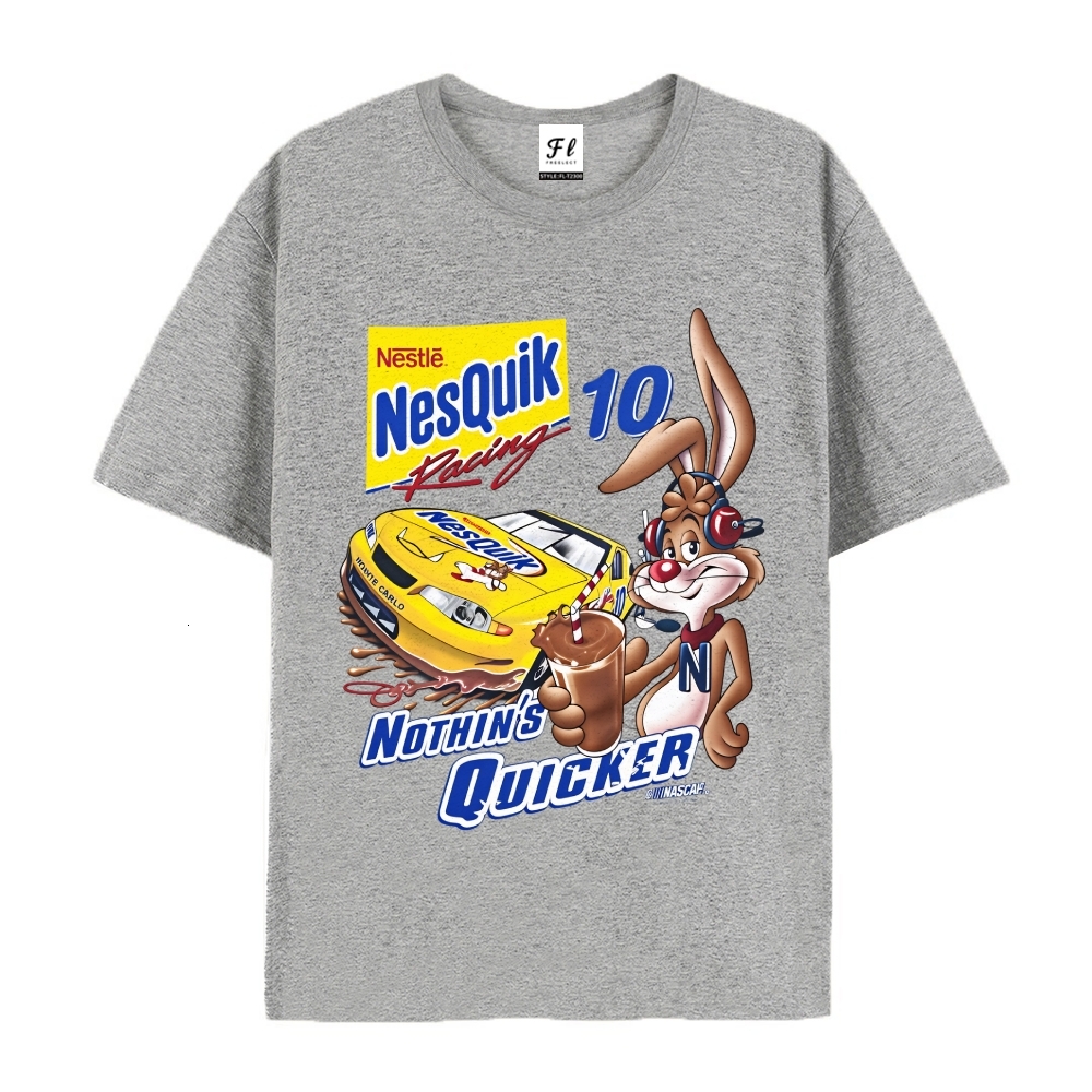 Vintage NesQuik Racing T Shirt NASCAR Chase Retro Cotton Tee Mens Womens Summer Streetwear Unisex Oversized Graphic Top Y2K Grunge Tee - view 6