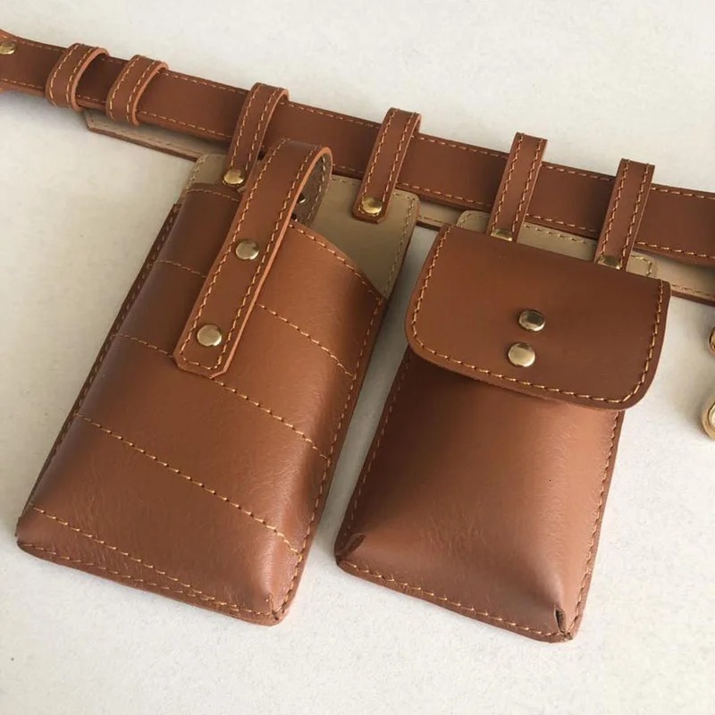 er Bag Ladies Small PU Leather Belt Bag Women Fashion Shoulder Bag Messenger Bag Women Mobile Phone Bag Chest Bag 240913 - view 3