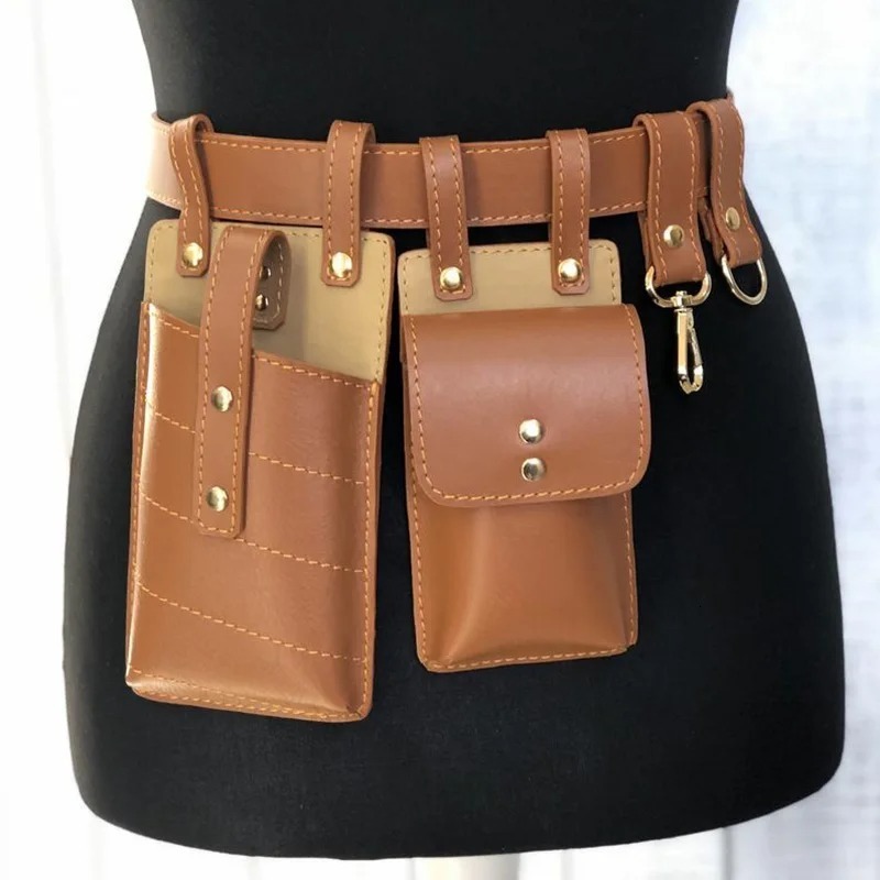 er Bag Ladies Small PU Leather Belt Bag Women Fashion Shoulder Bag Messenger Bag Women Mobile Phone Bag Chest Bag 240913