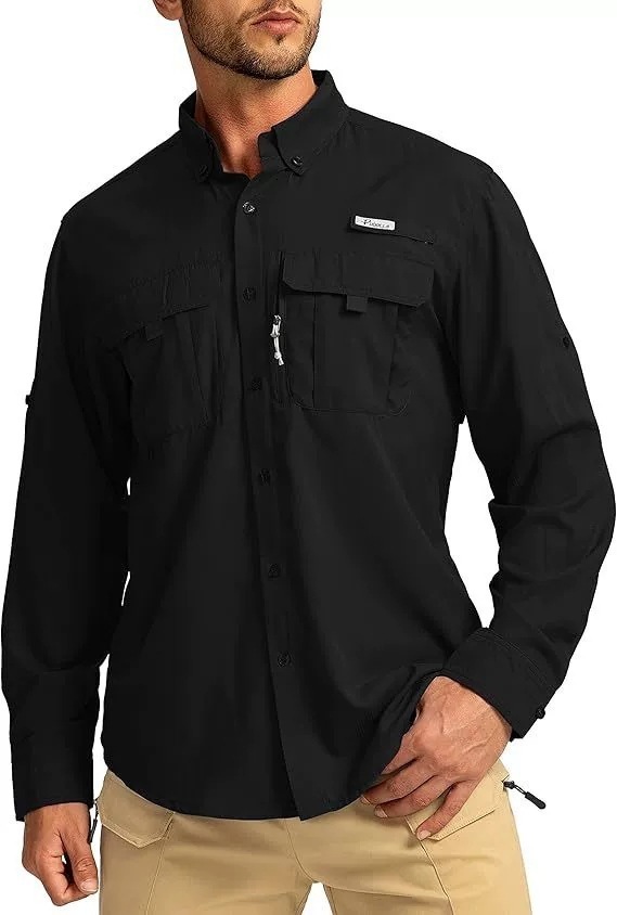 2026 Men's Outdoor LongSleeve Sun Protection Shirt Workwear Style Breathable QuickDrying Casual Solid Color TurnDown Collar Apparel 260127 - view 8