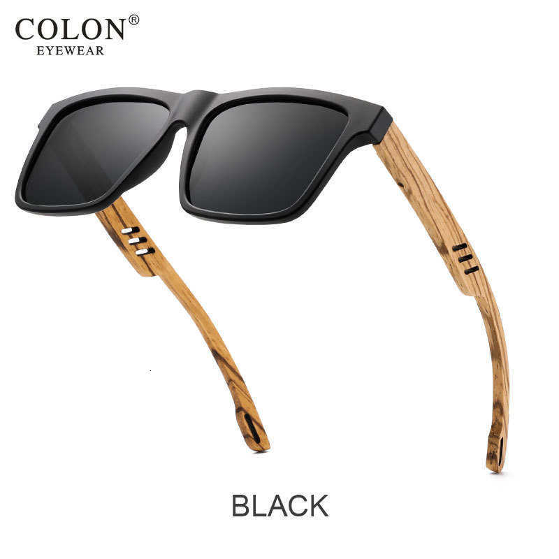 Oi Wood Women Sun glasses Square Sunglasses Wooden Eyeglasses polarized Red Lenses Mens GlassesT251213 - view 8