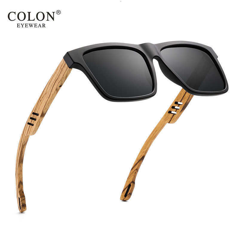 Oi Wood Women Sun glasses Square Sunglasses Wooden Eyeglasses polarized Red Lenses Mens GlassesT251213 - view 4