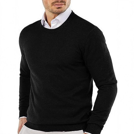 Mens Crew Neck Pullover Sweaters Long Sleeve Lightweight Knit Sweaters Outdoor Solid Color Oversize Dress Streetwear Man 250915 - view 4