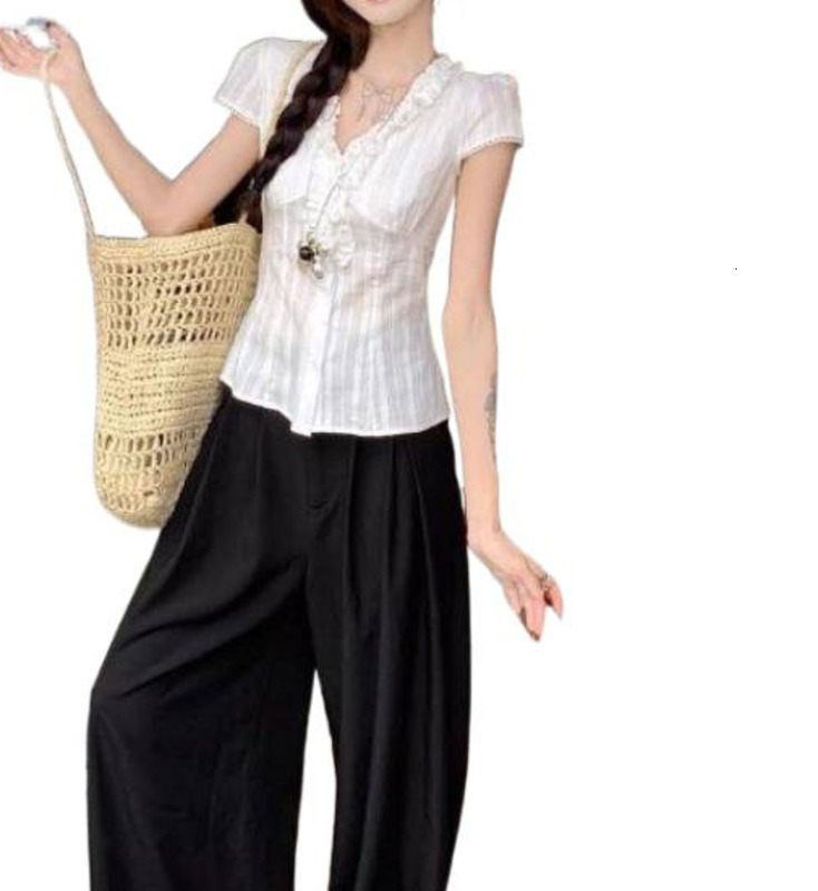 Y2k Tops T shirt 90s Vintage Clothes Women White Punk Slim Bow Aesthetic Lace Harajuku Girl Tees Crop Top Femme Short Sleeve Tee 260410BJ - view 5