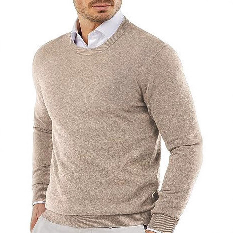 Mens Crew Neck Pullover Sweaters Long Sleeve Lightweight Knit Sweaters Outdoor Solid Color Oversize Dress Streetwear Man 250915 - view 5