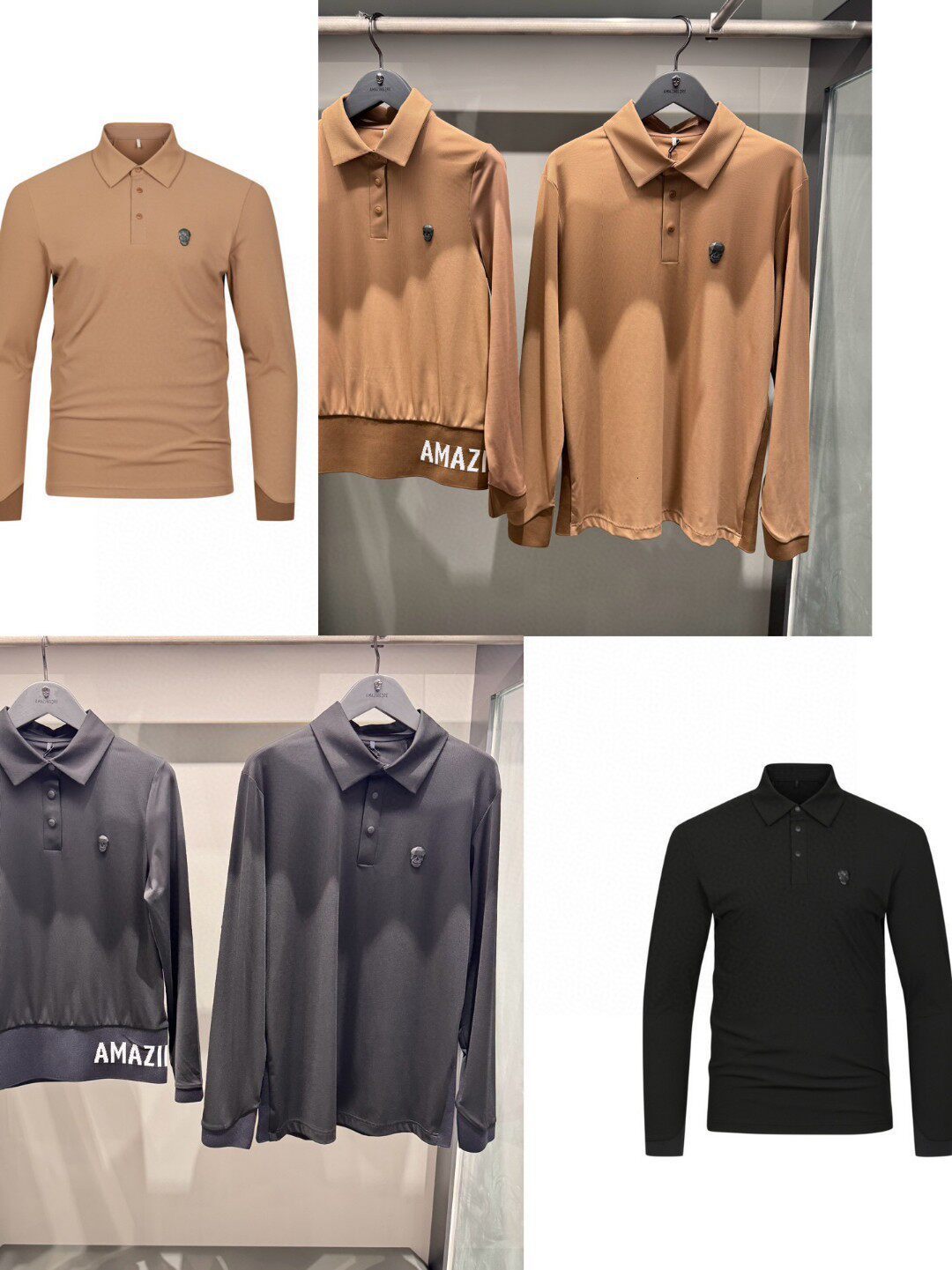 Golf Clothing Womens Top 24 Autumn Sports QuickDrying Elastic Long Sleeve Lapel TShirt 241105 - view 4