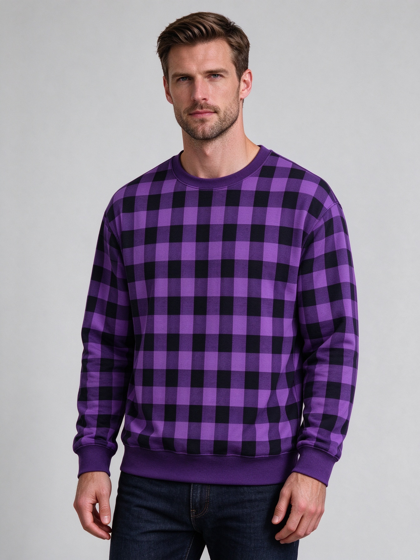Men's Crew-Neck Sweatshirts, Stylish Casual Tops with Unique Prints - view 3