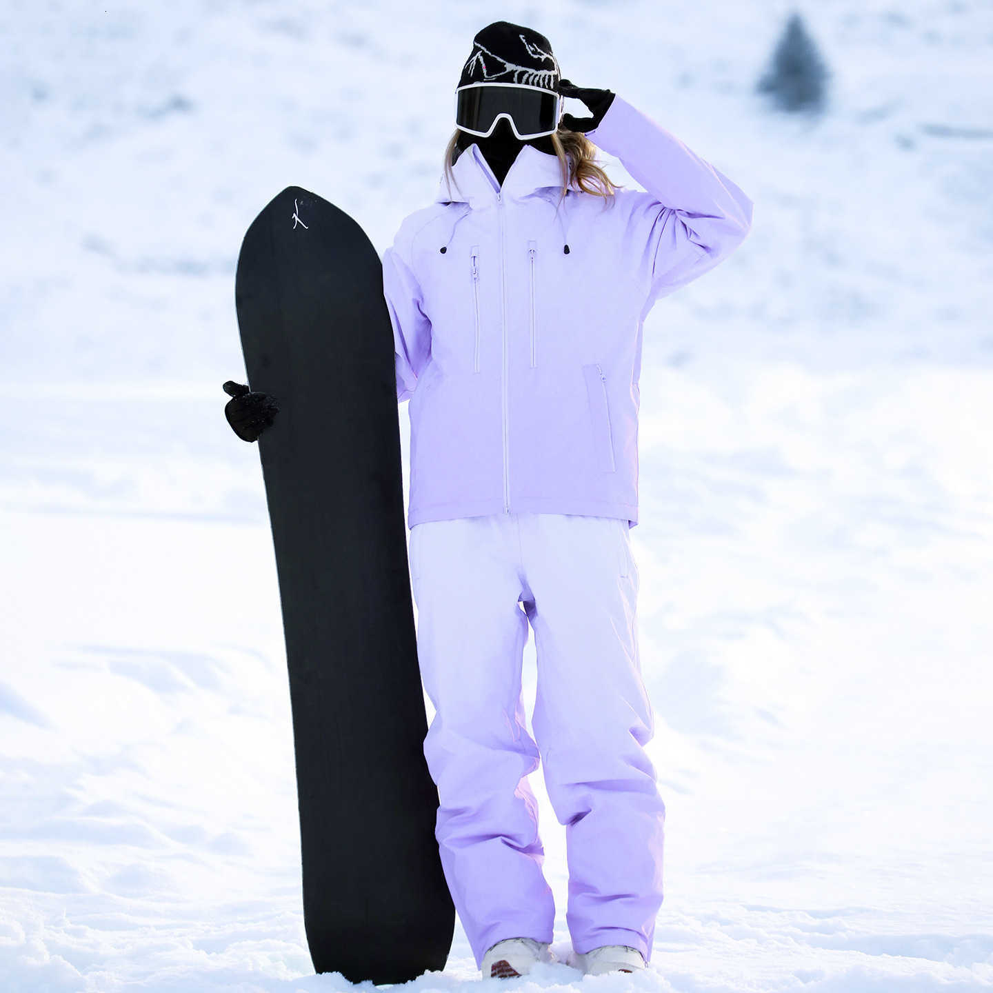 Waterproof Unisex Set Ski Suit Windproof Insulated Jacket Bib Pants for Snowboard Ski N260903 - view 4