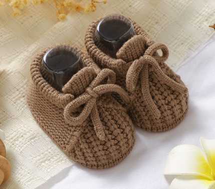 0-3M Infant Boys Girls First Walkers Soft Soled Non-Slip Baby Shoes Handmade Knitted Toddler Booties Footwear Children Prewalker S2609098TF6 - view 6