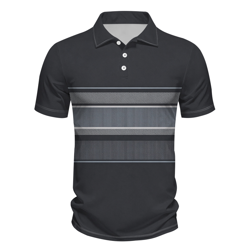 Stylish Mens Printed Polyester Blend Polo Shirt - Ideal for Both Workwear and Leisure Activities - view 5